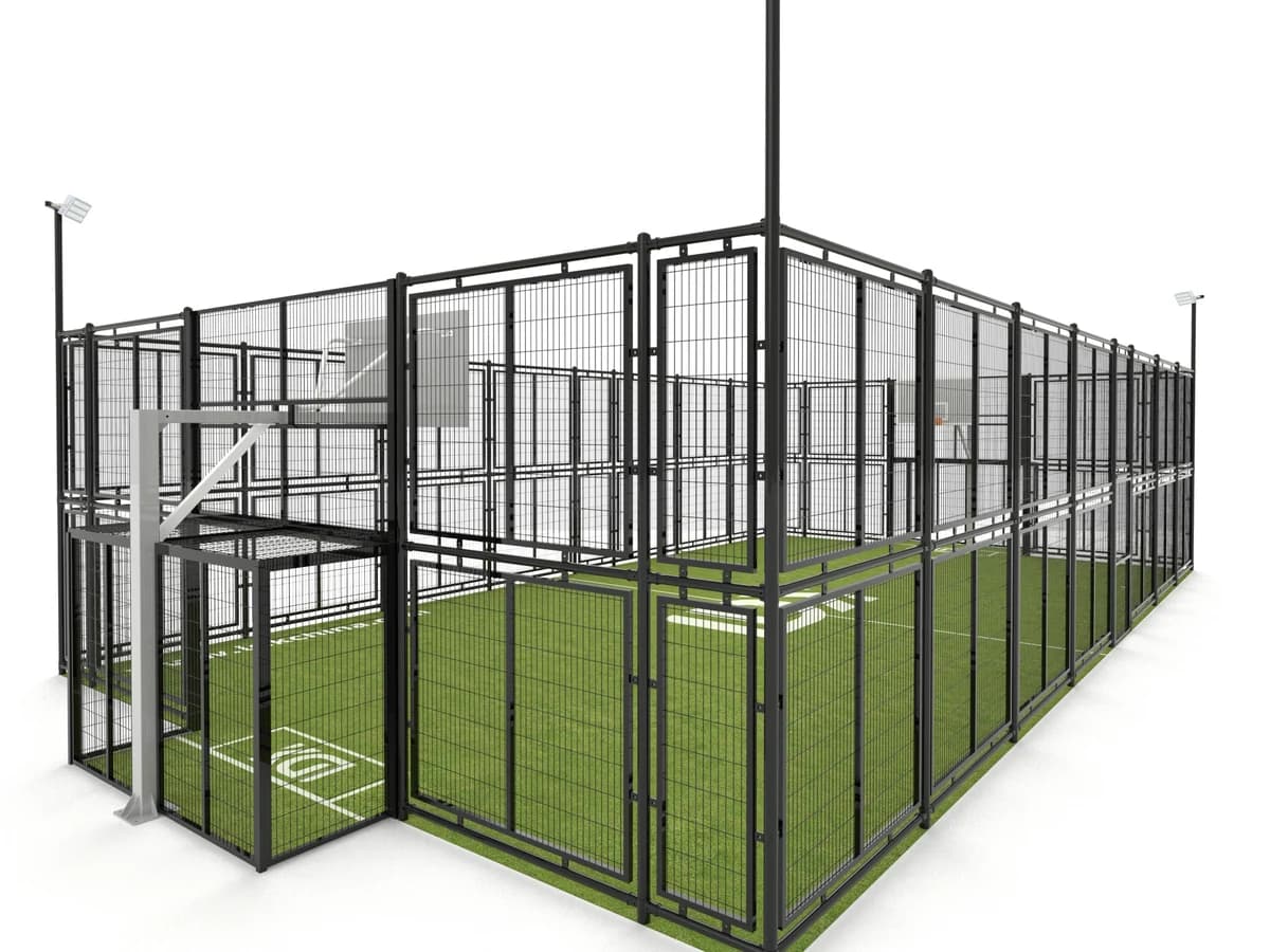 Classic Steel-Bar Mesh Soccer Cage
