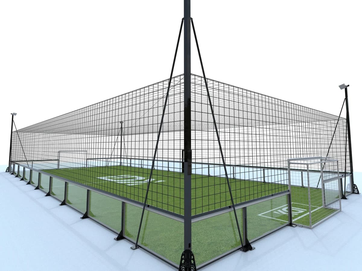 Glass Soccer Cage