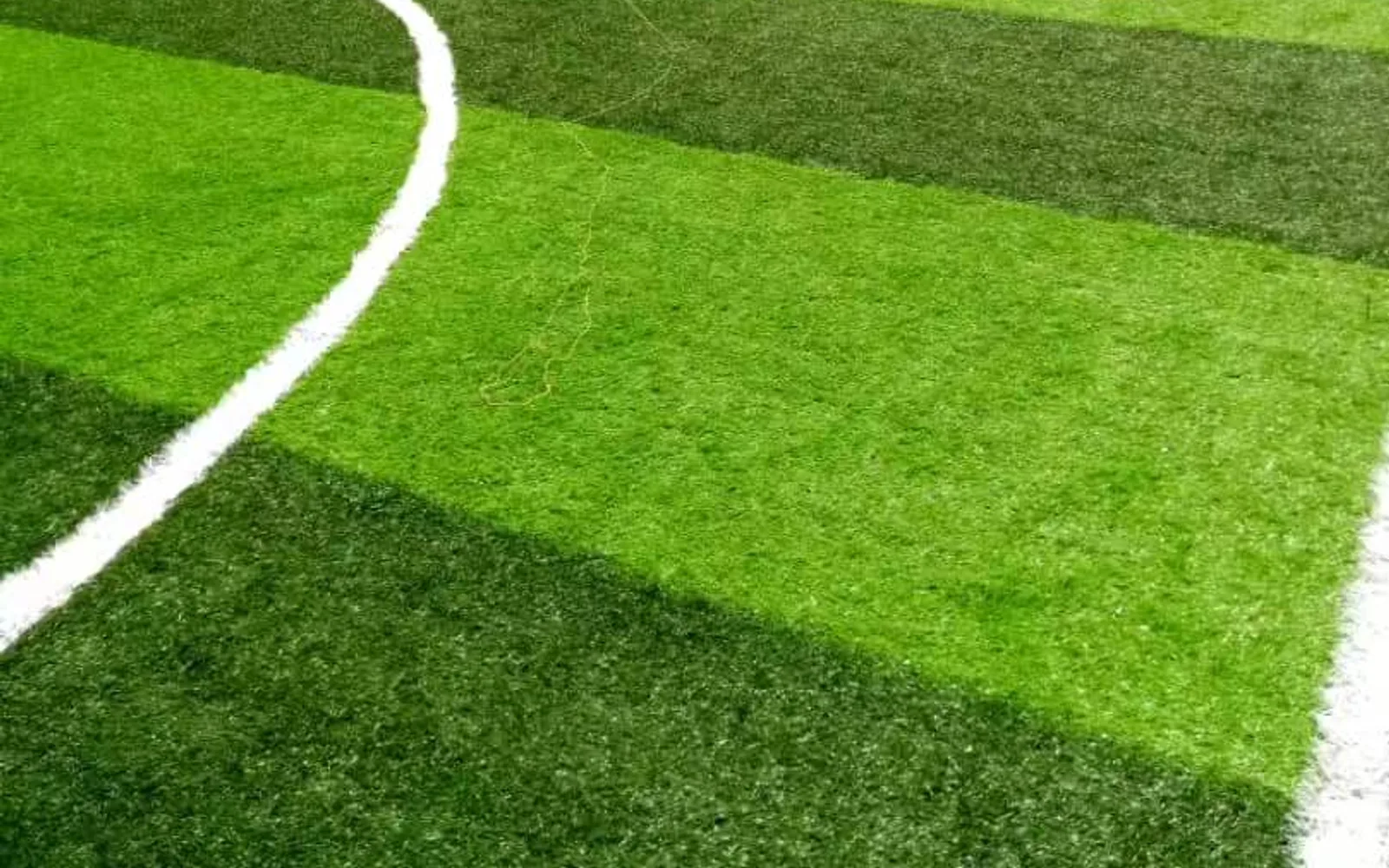 Artificial-turf surface and line marking at the Malawi football pitch