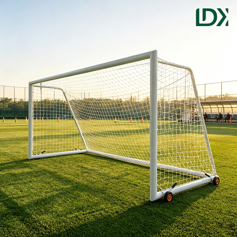 Portable Soccer Goal with Wheels Heavy Duty Steel Football Goal for Training — view 1