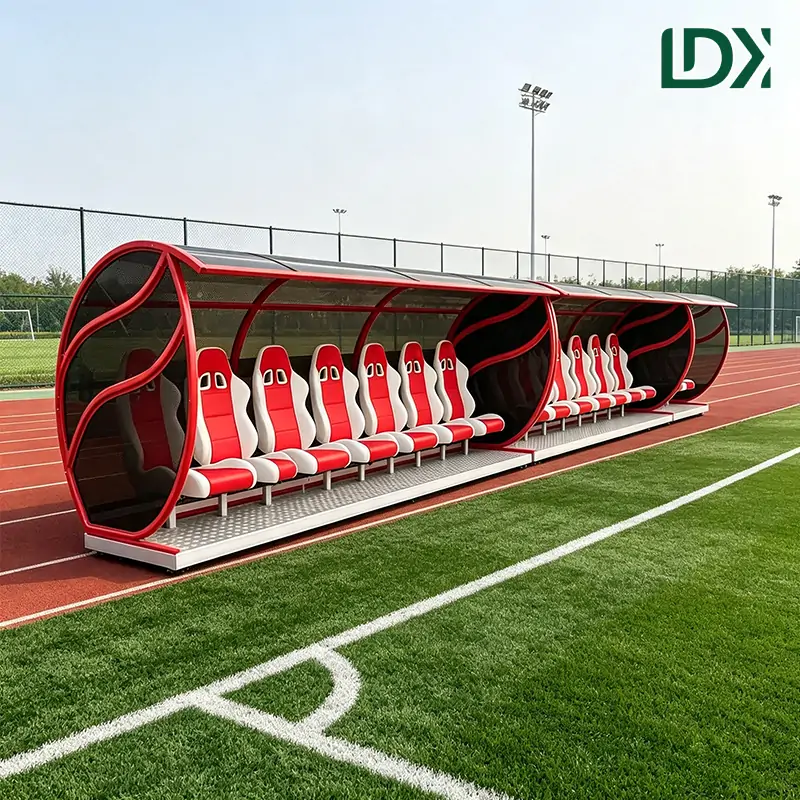 Luxury Portable Soccer Team Shelter with Premium Seats and Wheels