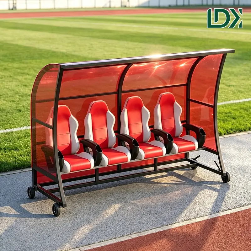 Luxury Portable Soccer Team Shelter with Premium Seats and Wheels — view 6