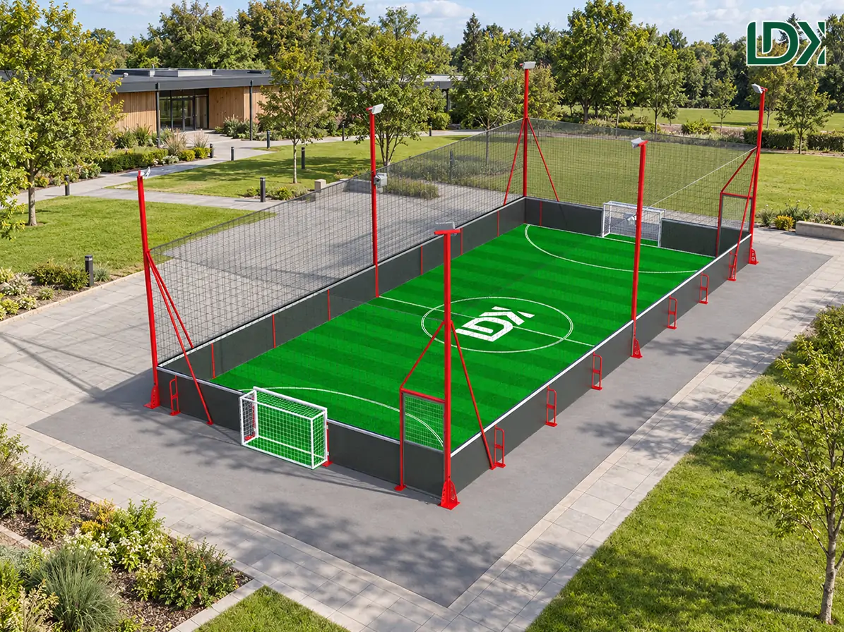 LDK Custom Football Pitch Fencing with Optional AR Video Analysis System