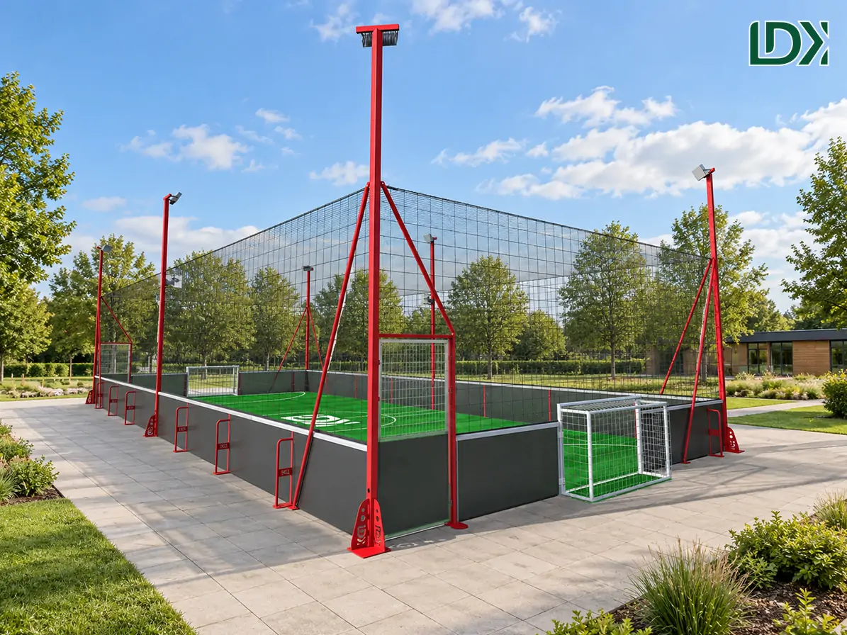 LDK Custom Football Pitch Fencing with Optional AR Video Analysis System — view 2