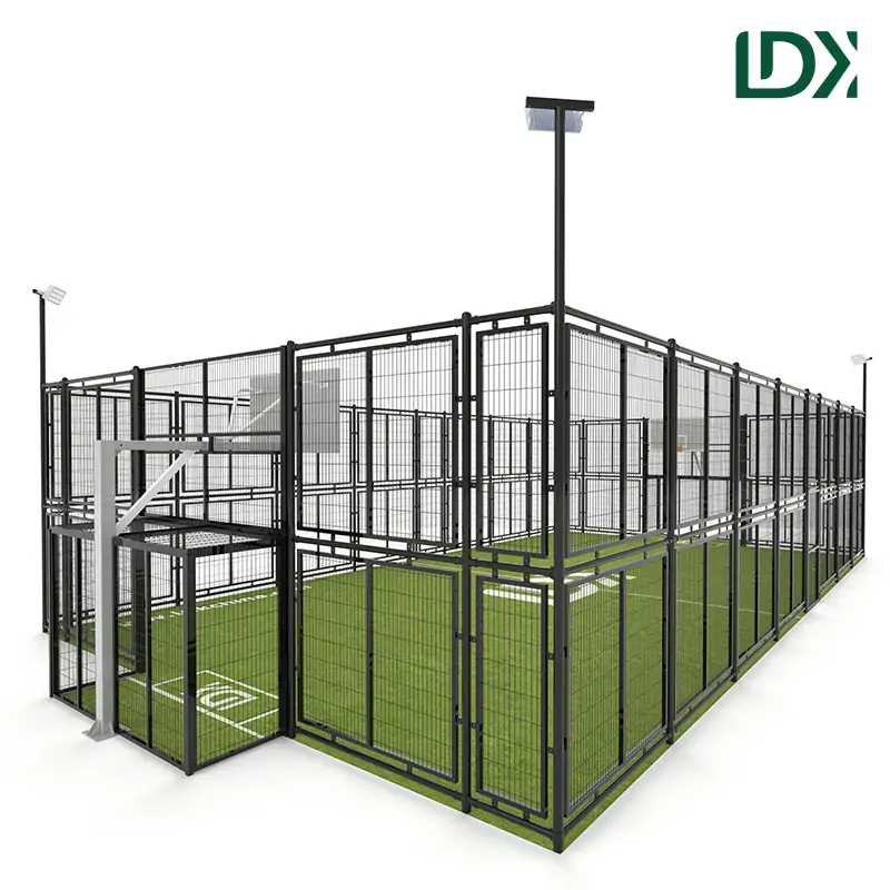 Multifunctional Football Cage with Basketball Hoop and Artificial Turf for Community Sports — view 5