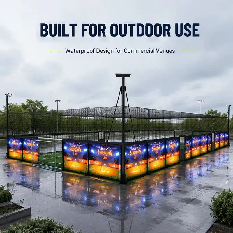 Soccer Cage with LED Advertising Display for Commercial Sports Venues — view 1