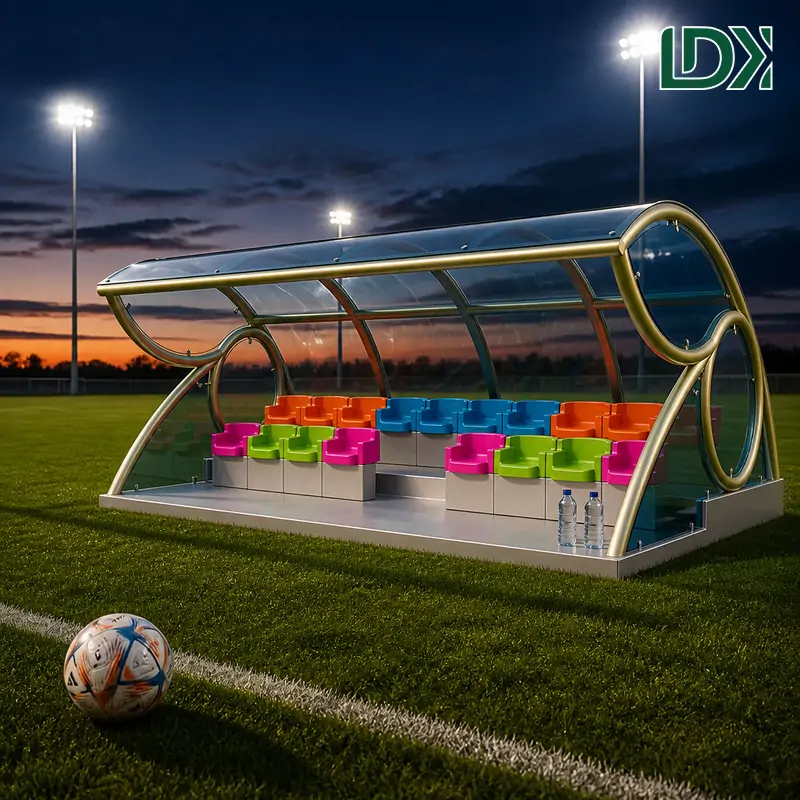 Heavy Duty Football Substitute Bench with Weatherproof Canopy for Stadium — view 2