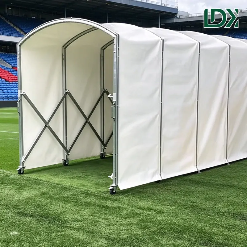 Portable Football Player Tunnel With Wheels — view 2