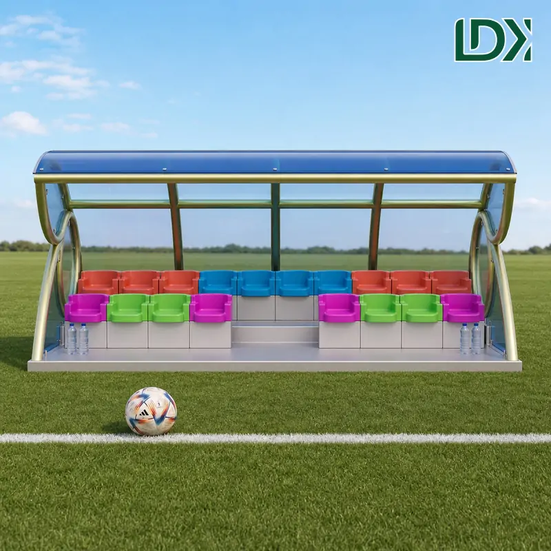 Heavy Duty Football Substitute Bench with Weatherproof Canopy for Stadium — view 1