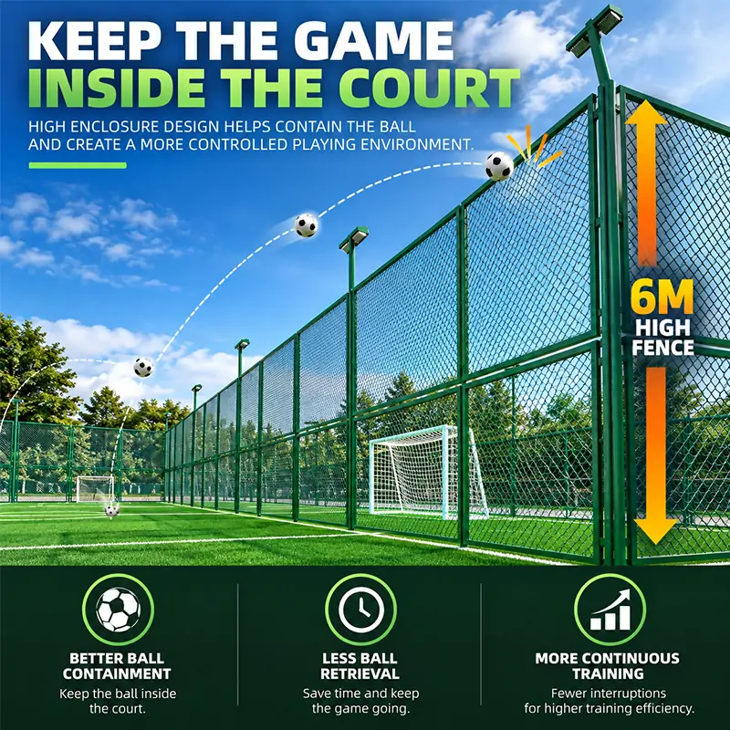 Steel Fencing Soccer Cage for Futsal Training and Outdoor Football — view 3