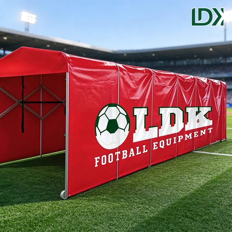 Portable Football Player Tunnel With Wheels — view 1
