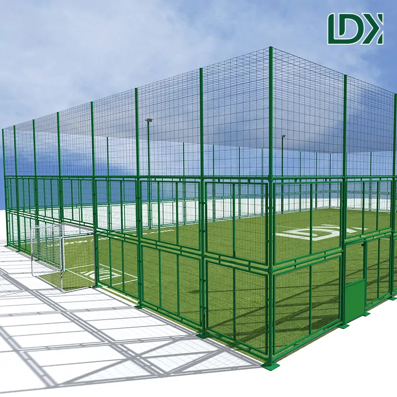 Multifunctional Football Cage with Basketball Hoop and Artificial Turf for Community Sports — view 2