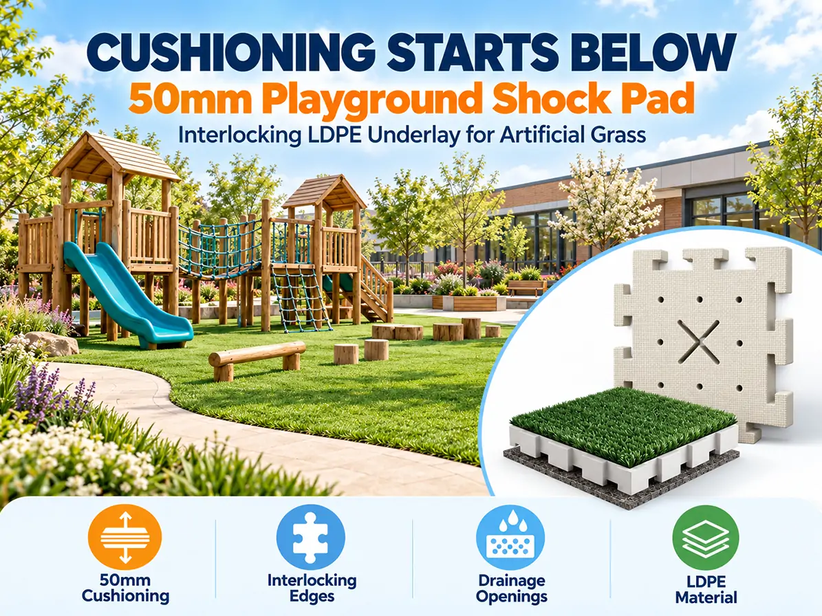 50mm Interlocking Playground Shock Pad for Artificial Grass — view 1