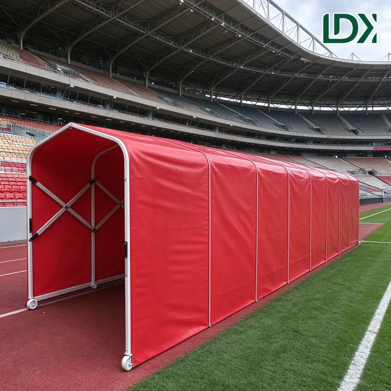 Portable Football Player Tunnel With Wheels — view 4