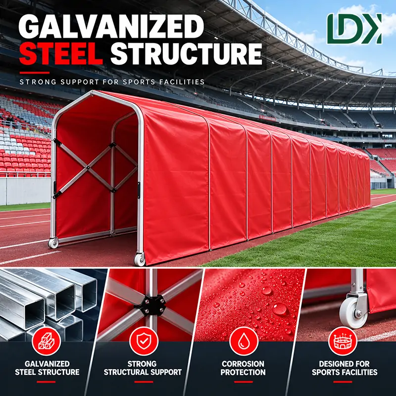 Portable Football Player Tunnel With Wheels — view 6