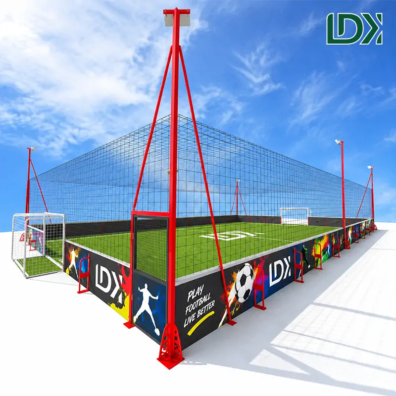 Turnkey Futsal Cage Soccer Court with Artificial Grass — view 1