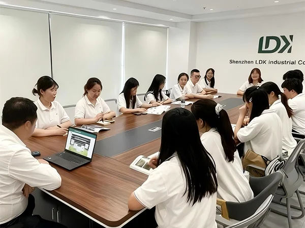 LDK team members meeting around a conference table