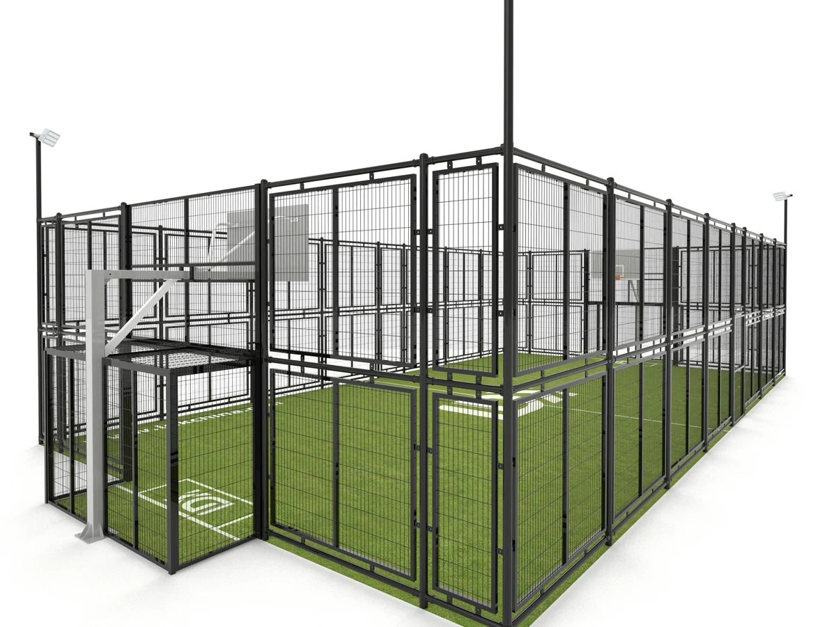 Classic Steel-Bar Mesh Soccer Cage — view 1