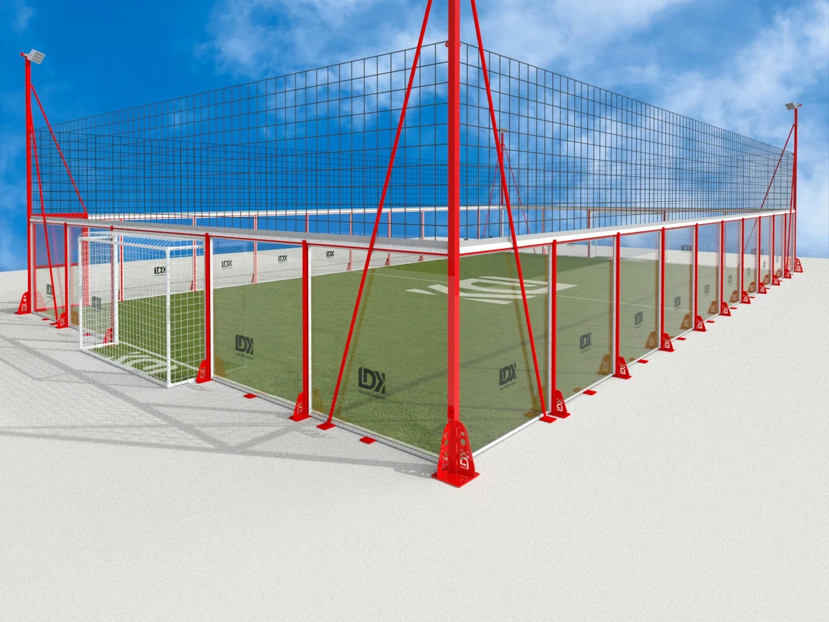 Reinforced Soccer Cage — view 1