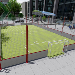 LDK2019C-Economical Soccer Cage Street Football Field With Soft Fence Composite Board