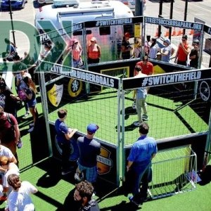 LDK20016B-Customized Logo Mini Soccer Cage Portable Football Cage With Soft Net For Sale