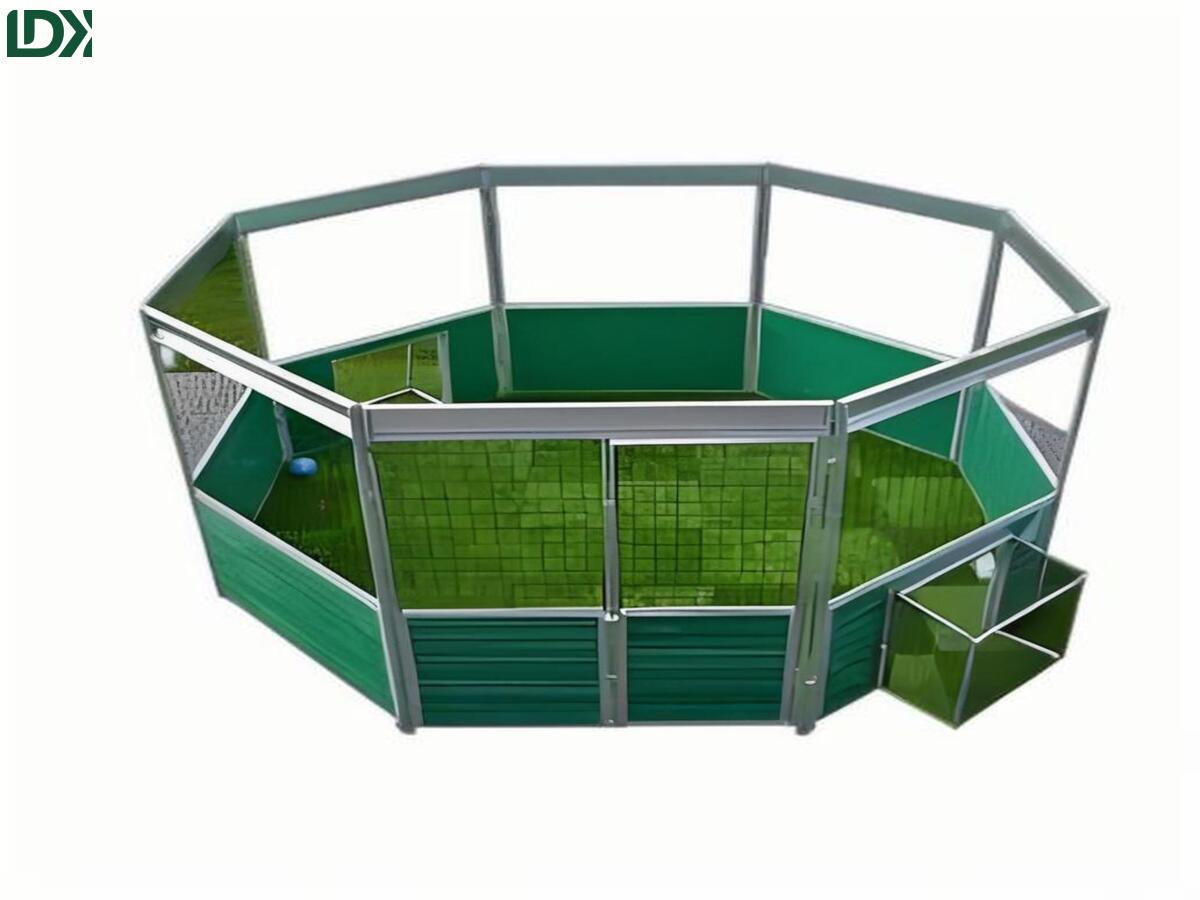 Octagonal shaped mini football cage (Panna court) for schools, communities, and 1v1 technical training.